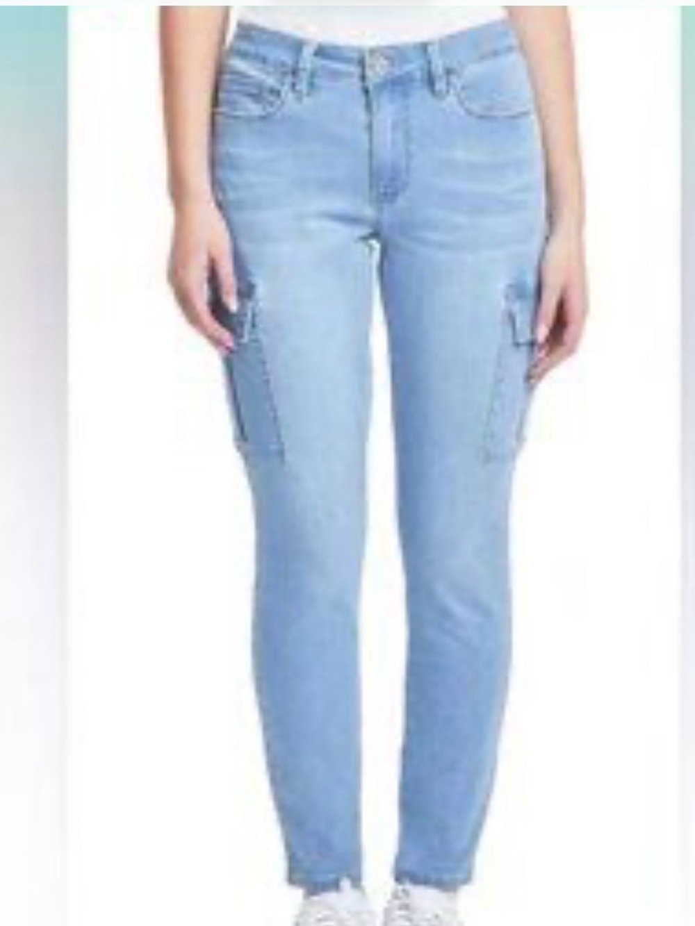 *** Buffalo Britton , Becky high-rise cargo skinny Light Blue Jeans